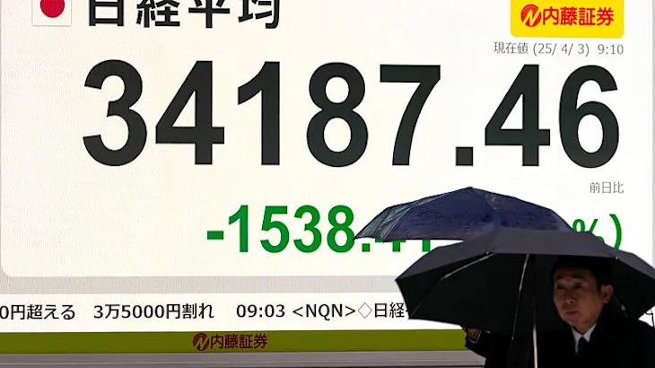 Asian markets and US futures tumble following global US tariff hikes